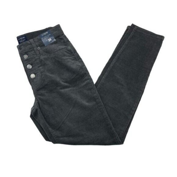 NEW J.Crew Womens 9” High Rise Corduroy Skinny Button Fly Pants 25 - Picture 4 of 8